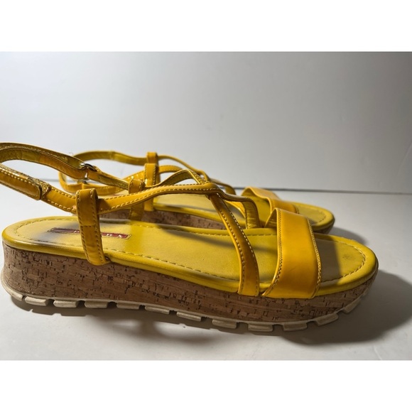 Prada Yellow Strappy Sandals - Picture 6 of 9
